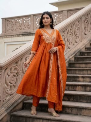 stitched SHIVAM COLLECTION PRESENT.....  WOMEN'S PURE VICHITRA SILK KURTA SETS  KIARA