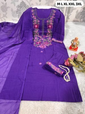 Alternative view of stitched Kurti with plazzo with dupatta  Step into timeless elegance with this exquisite  designed to make you stand out at any festive or celebratory occasion.