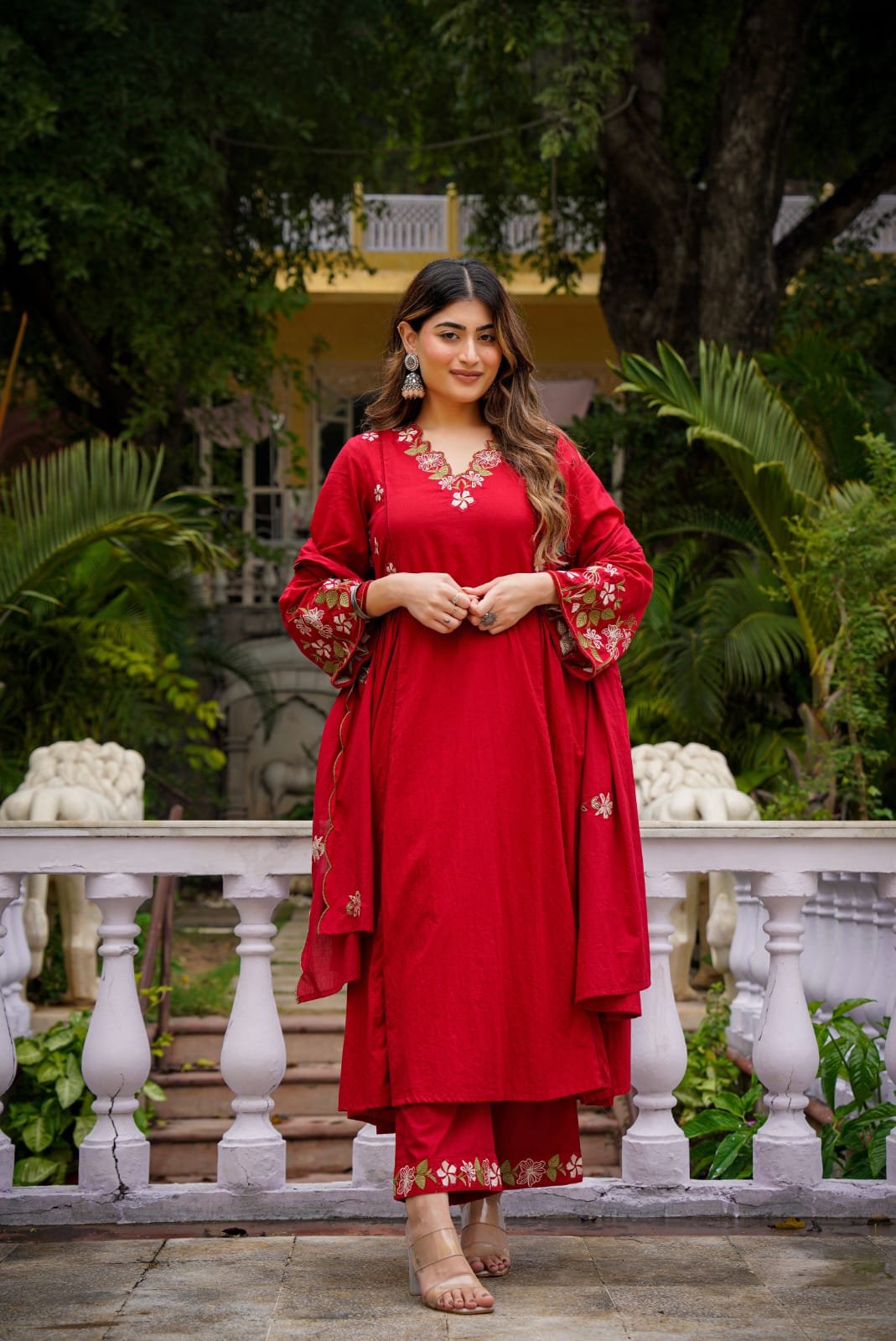 stitched Today We Are Launching Party Wear Anarkali Kurati style with Pent and Dupatta Readymade Collection. AK-031