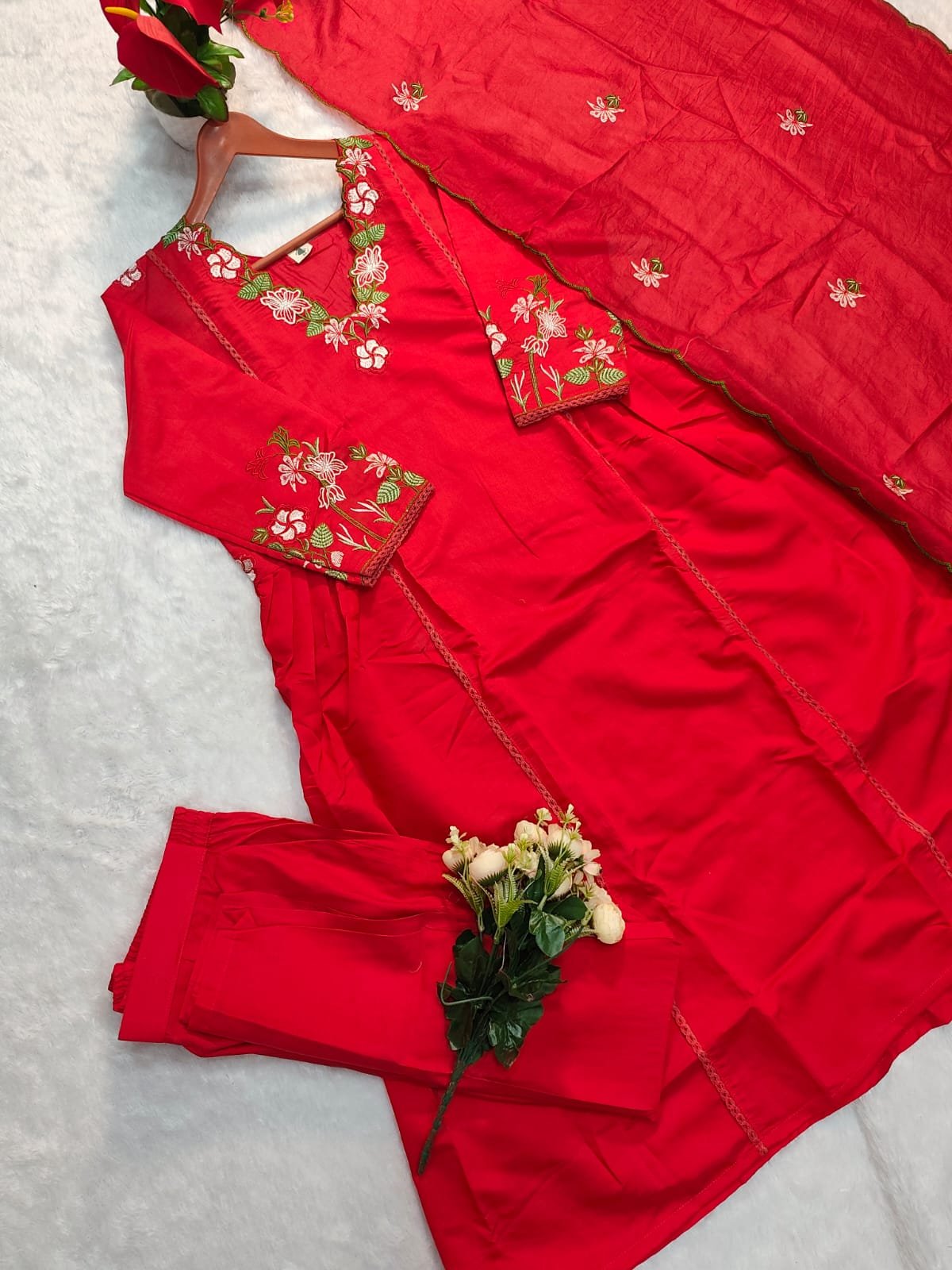 stitched Today We Are Launching Party Wear Anarkali Kurati style with Pent and Dupatta Readymade Collection. AK-031 - Image 2