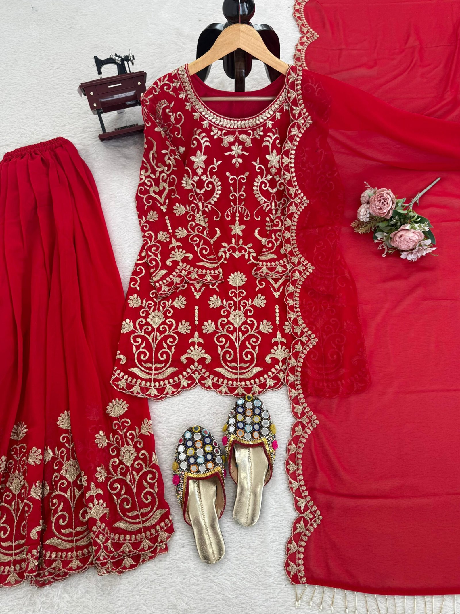 stitched Designer Sharara Set – Elegant Ethnic Wear Crafted in Classy Tones with Premium Fabric & Detailing KD1612 - Image 2