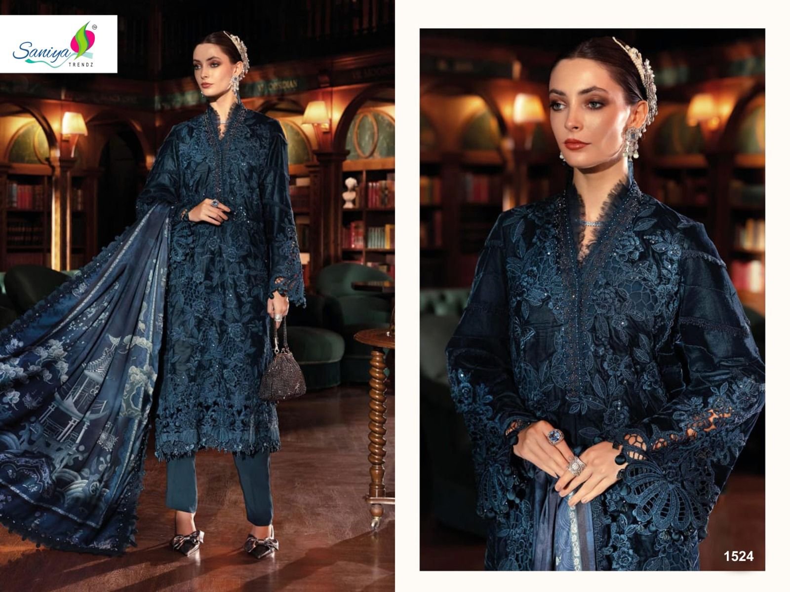 semi stitched BRAND NAME:-SANIYA TRENDZ CATALOUGE NAME: D NO:- 1524