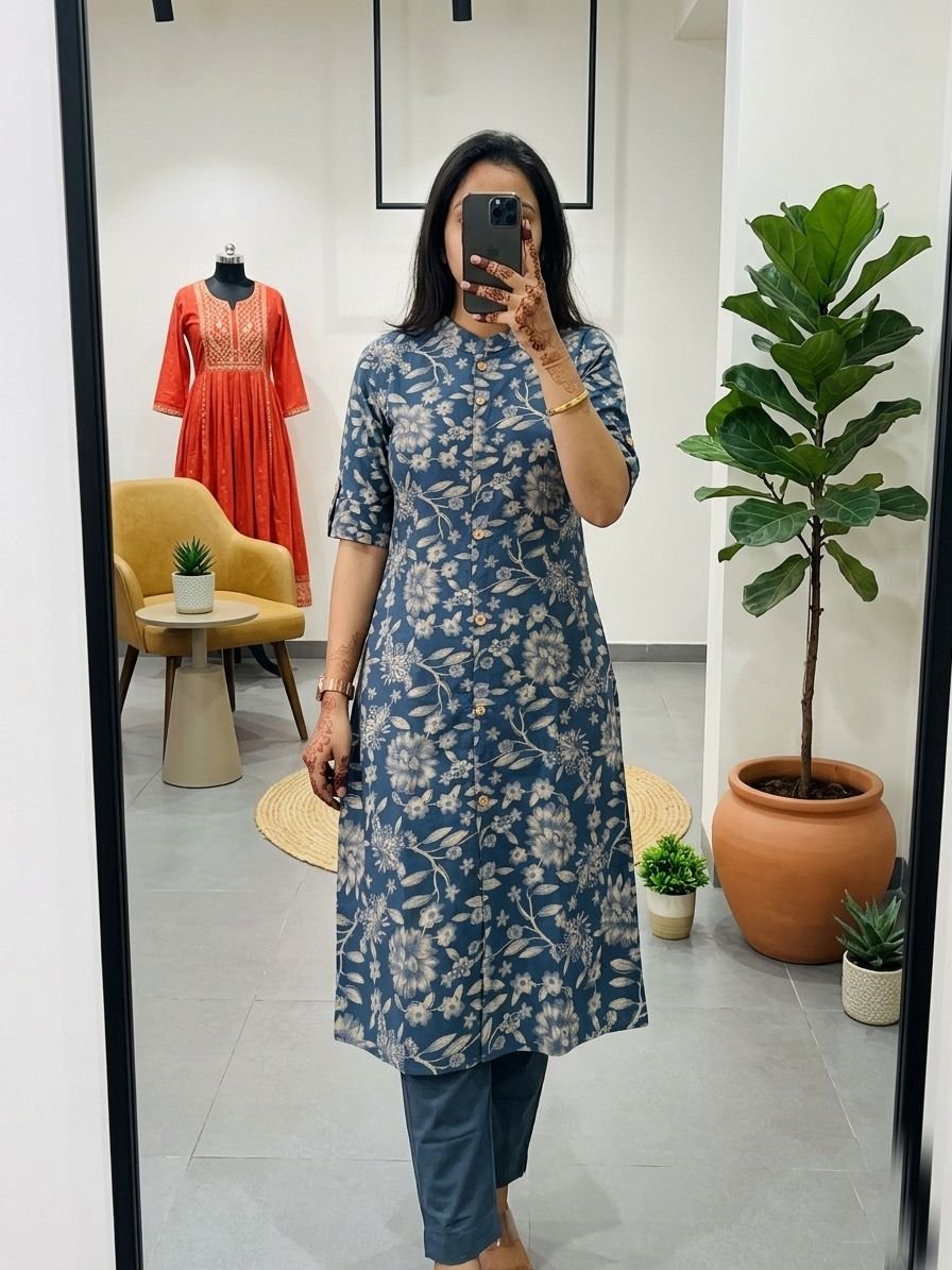 stitched FULL STOCK SUMMER SUNSHINES Introducing these sunshine Draped in refreshing shades and prints these kurta sets are your invitation to embrace easy elegance. - Image 3