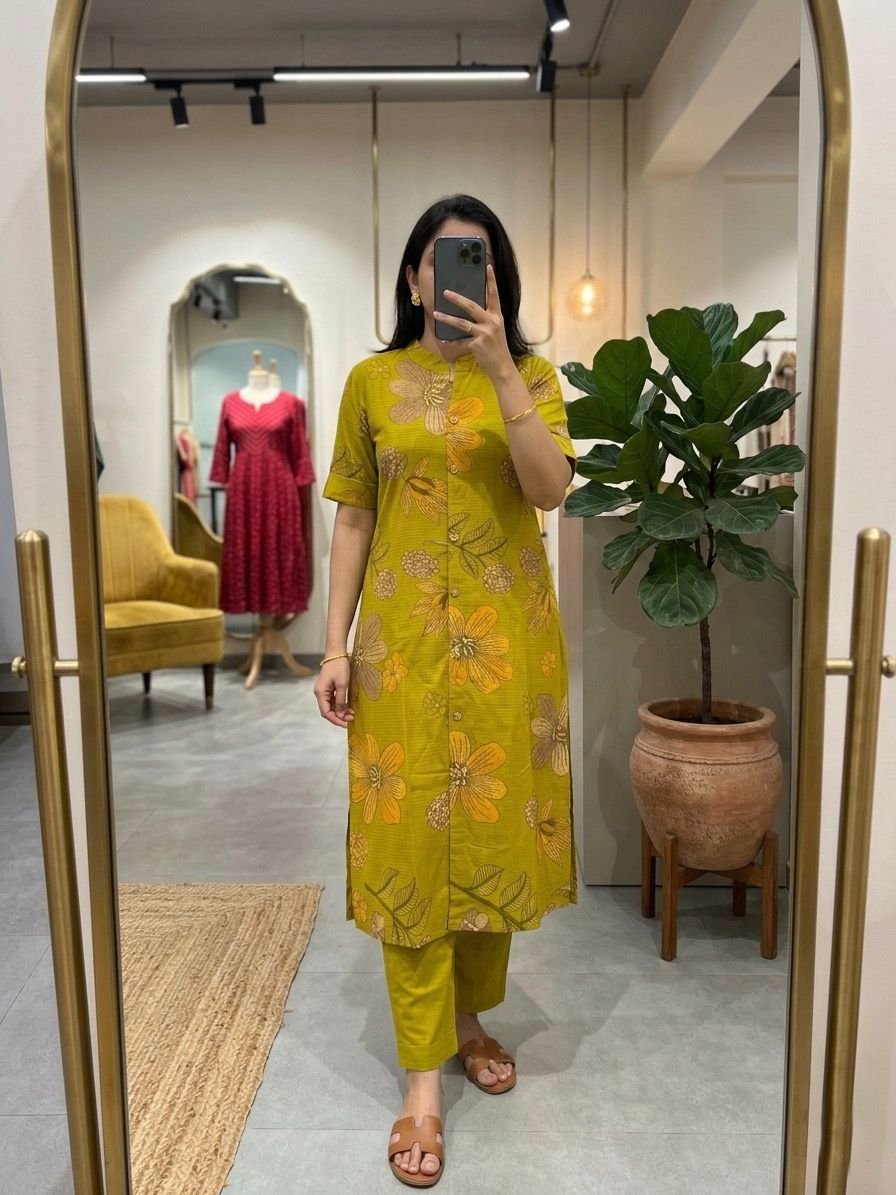 stitched FULL STOCK SUMMER SUNSHINES Introducing these sunshine Draped in refreshing shades and prints these kurta sets are your invitation to embrace easy elegance. - Image 6