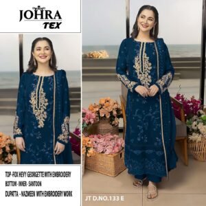semi stitched BRAND NAME :- JOHRA TEX      D NO :- JT-133 E SUPER HIT COLORS