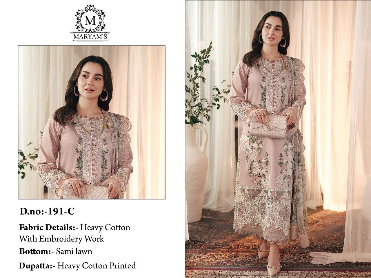 semi stitched Today We are Launching Exclusively Pakistani Festive & Party Wear Collection ... MARYAM’S - 191 - Image 7