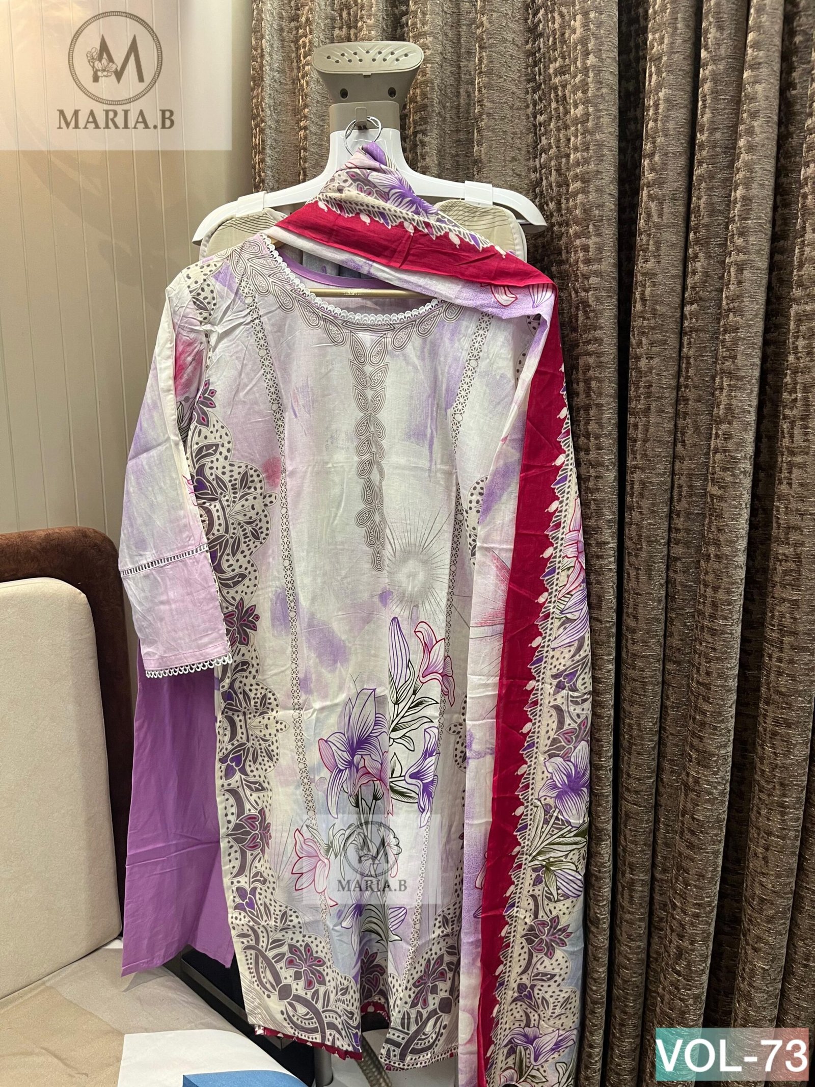 stitched READY STOCK UPDATE READYMADE COLLECTION PRINTED COTTON STITCHED WITH STITCHED COTTON BOTTOM AND COTTON DUPATTA - Image 9