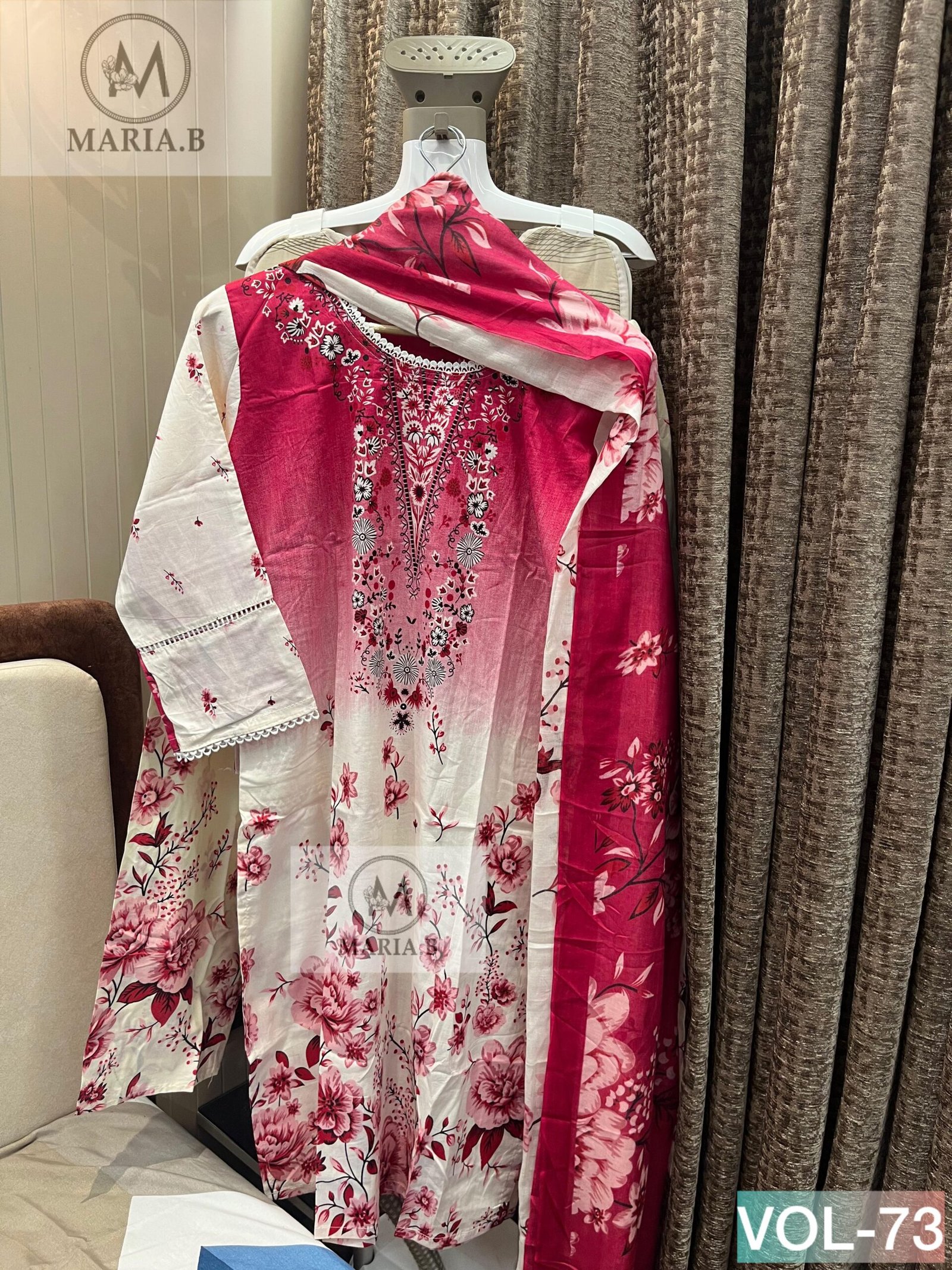stitched READY STOCK UPDATE READYMADE COLLECTION PRINTED COTTON STITCHED WITH STITCHED COTTON BOTTOM AND COTTON DUPATTA - Image 7