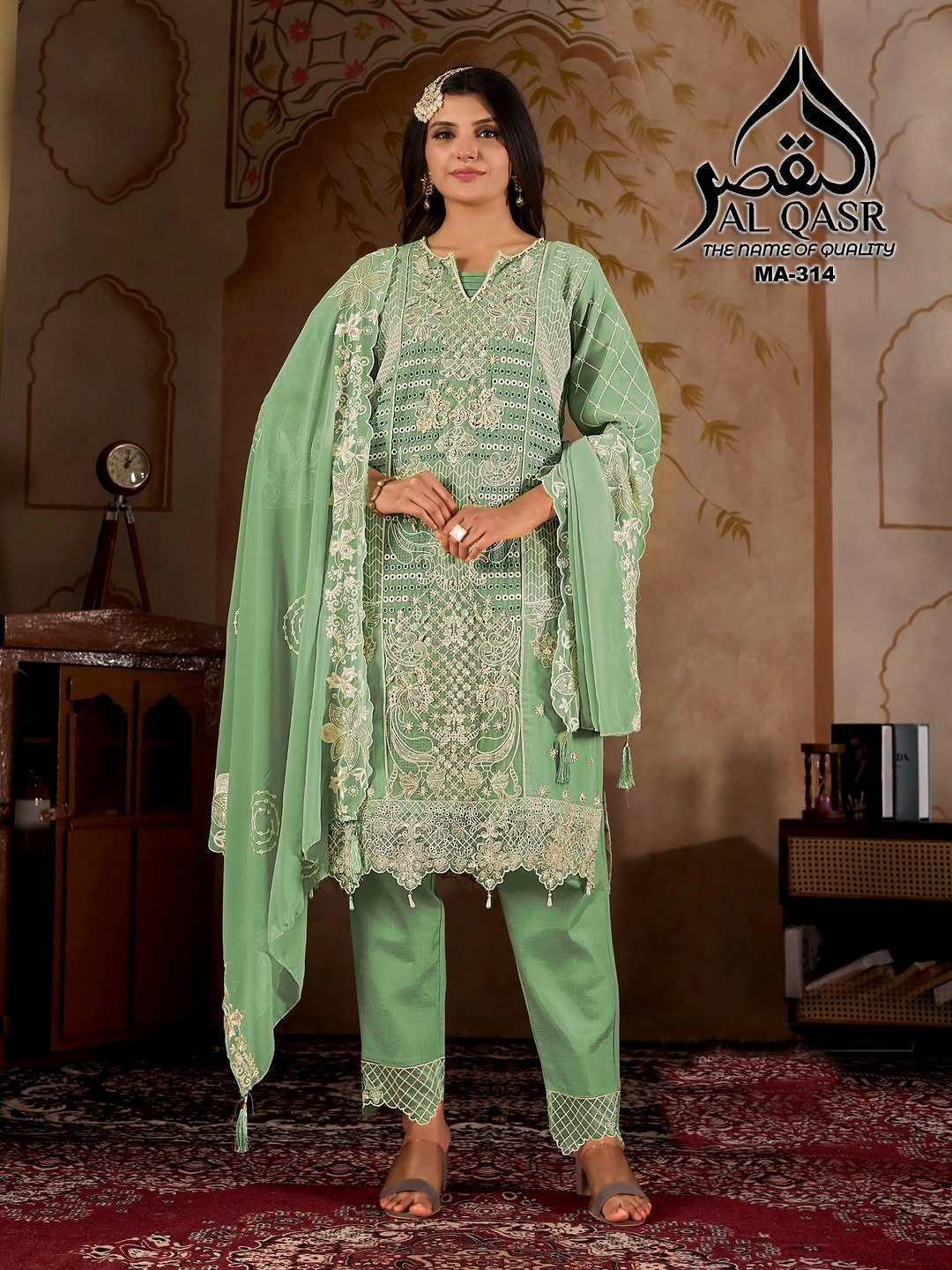 stitched WEDDING SEASON SPECIAL ARTICLE AK-QASR D. NO AK- 314 - Image 5