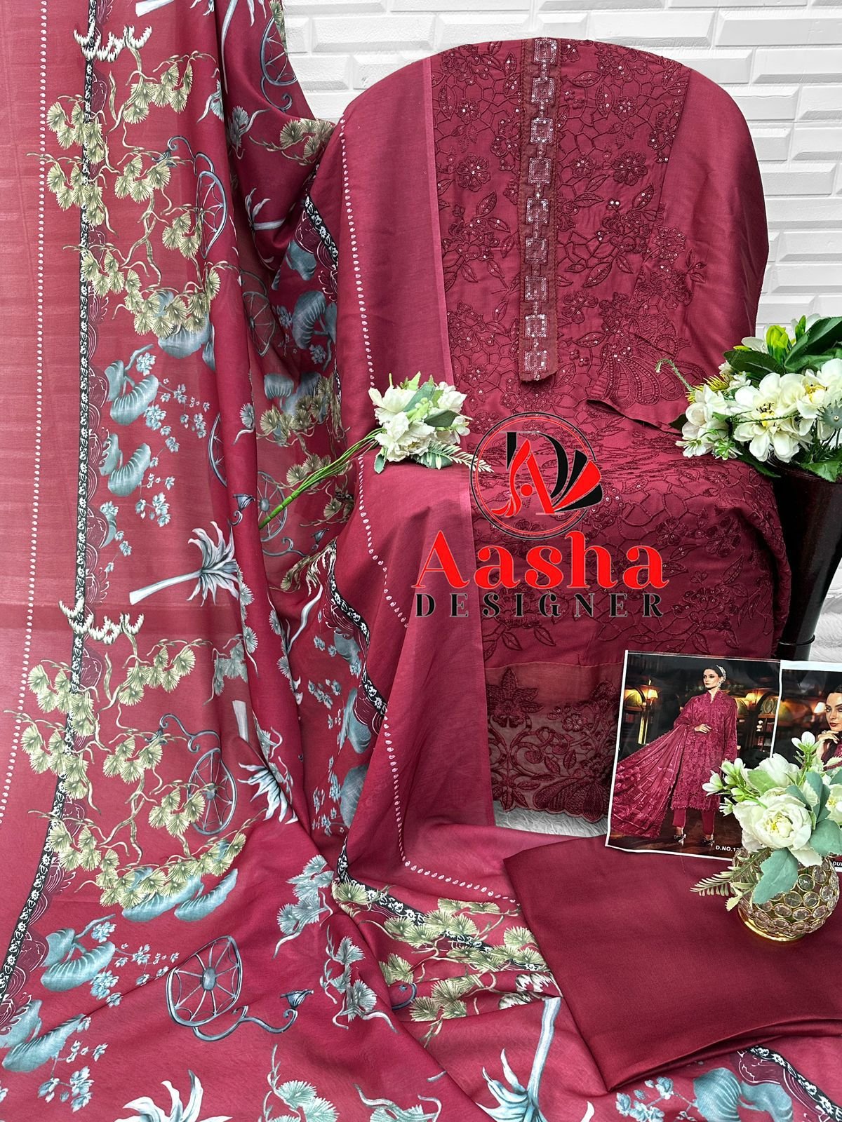 semi stitched BRAND NAME :-AASHA DESIGNER *D NO:-1210 (ABCD)* - Image 2