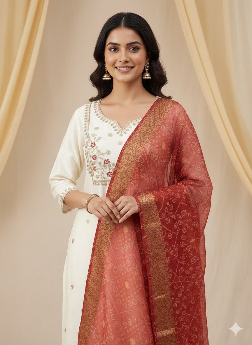stitched NEW LAUNCHING Launching New Designers Kurti Pent Dupatta Set Design No : 2520 - Image 2