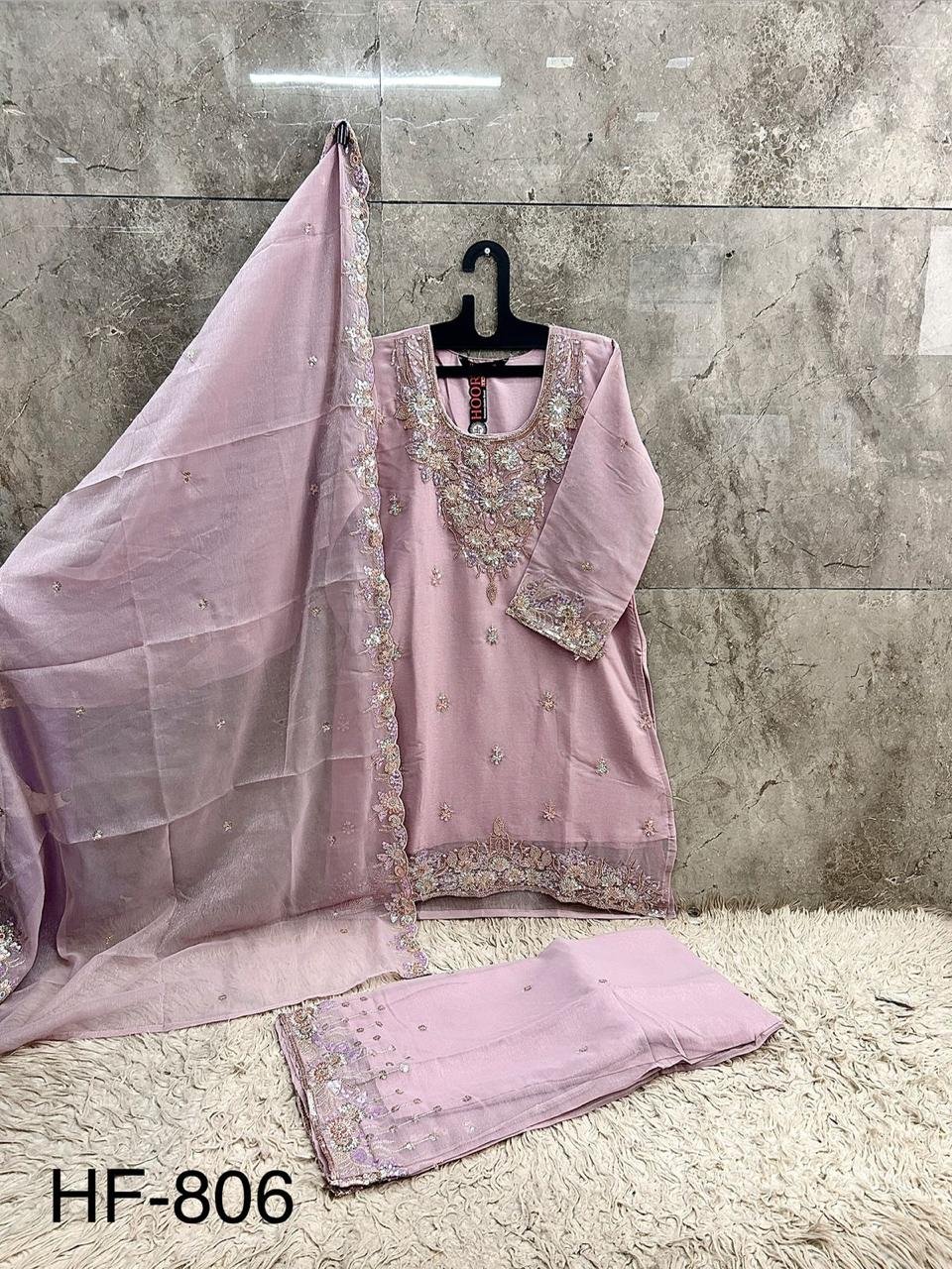 stitched Presents..... New Catalogue in pakistani... *Full Stitched * HF-806,A To D - Image 4
