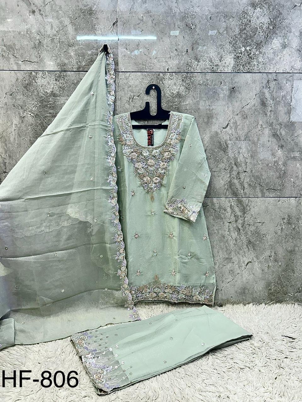 stitched Presents..... New Catalogue in pakistani... *Full Stitched * HF-806,A To D - Image 6