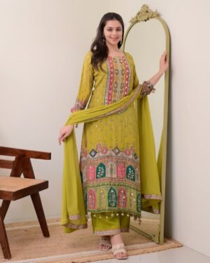 stitched NEW ARRIVALS PISTA SHANTI ANARKALI KODI  ROUND SET  INDIAN TRADITIONLWEAR  CODE :  PISTA SHANT