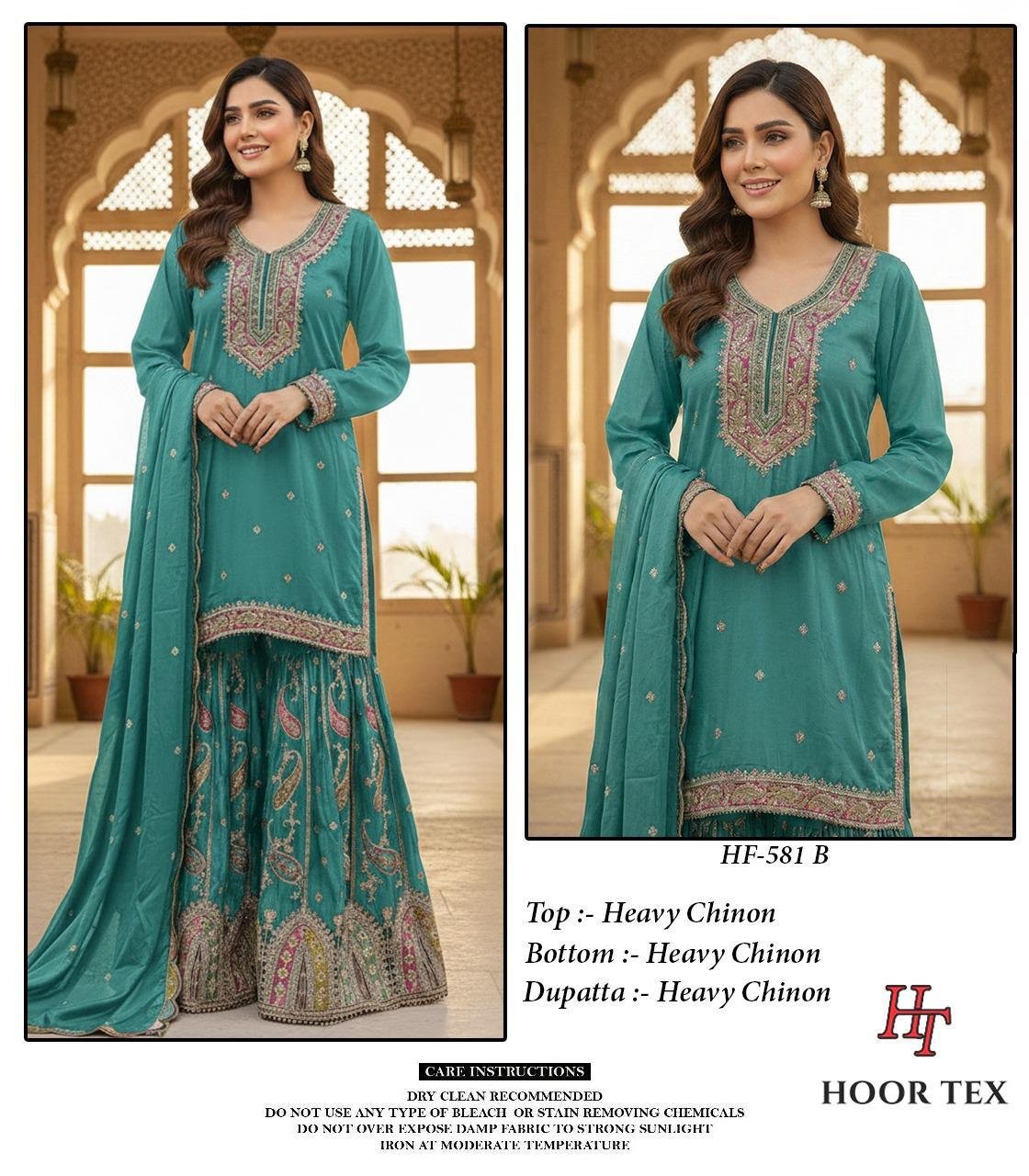 stitched New Catalogue in pakistani... *Full Stitched * HF-581,A To D - Image 7
