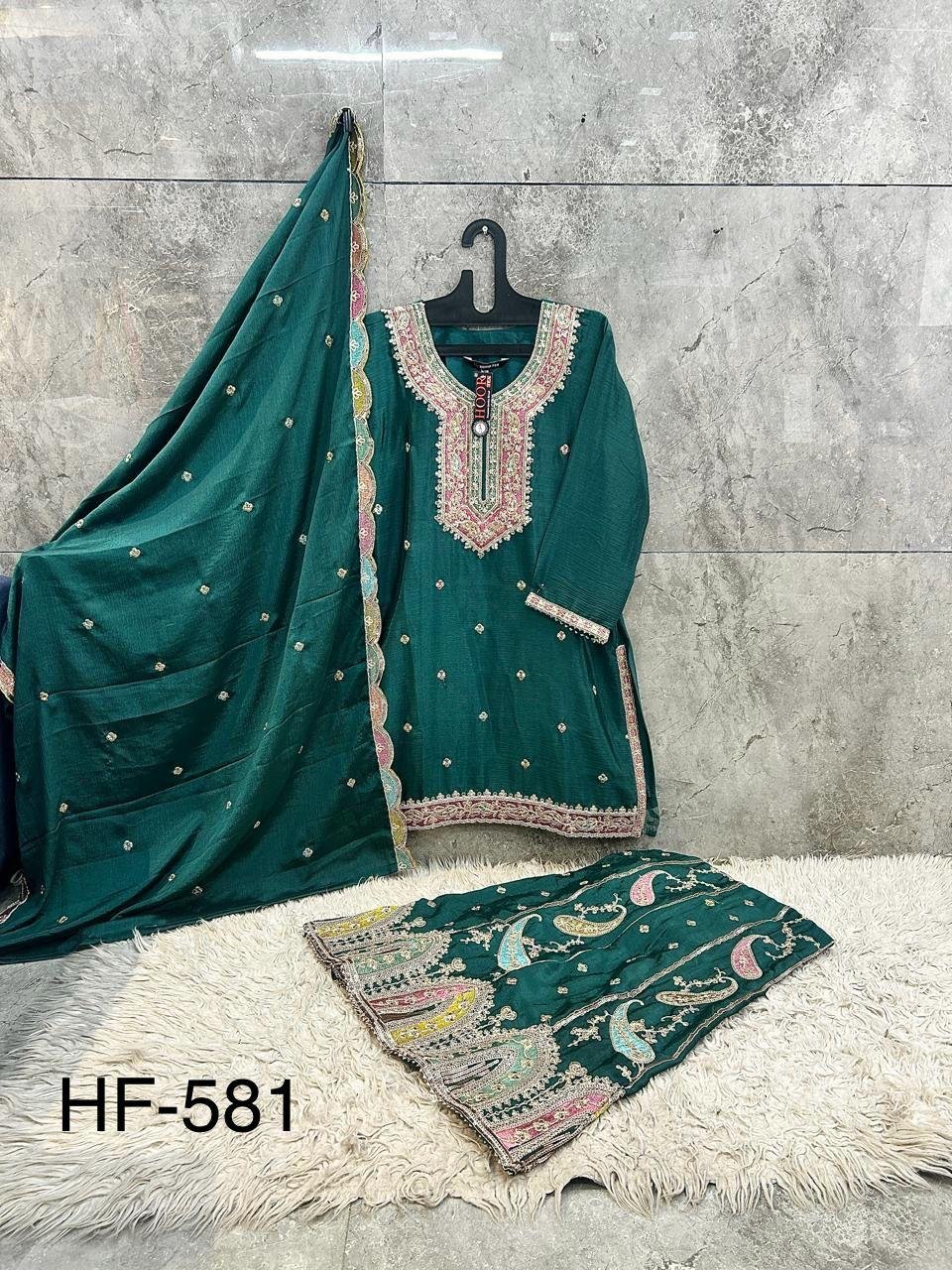 stitched New Catalogue in pakistani... *Full Stitched * HF-581,A To D - Image 6