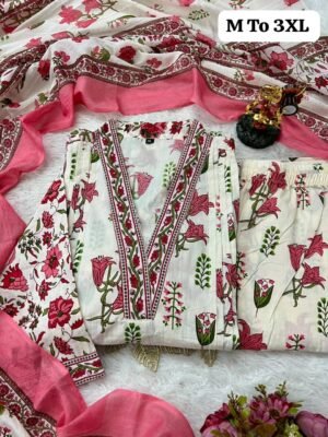 Alternative view of stitched Step into timeless elegance with this exquisite  designed to make you stand out at any festive or celebratory occasion.