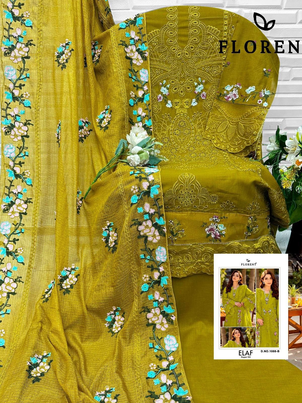 semi stitched BRAND NAME :- FLORENT *D NO :- 1088-B NEW COLOUR* - Image 2