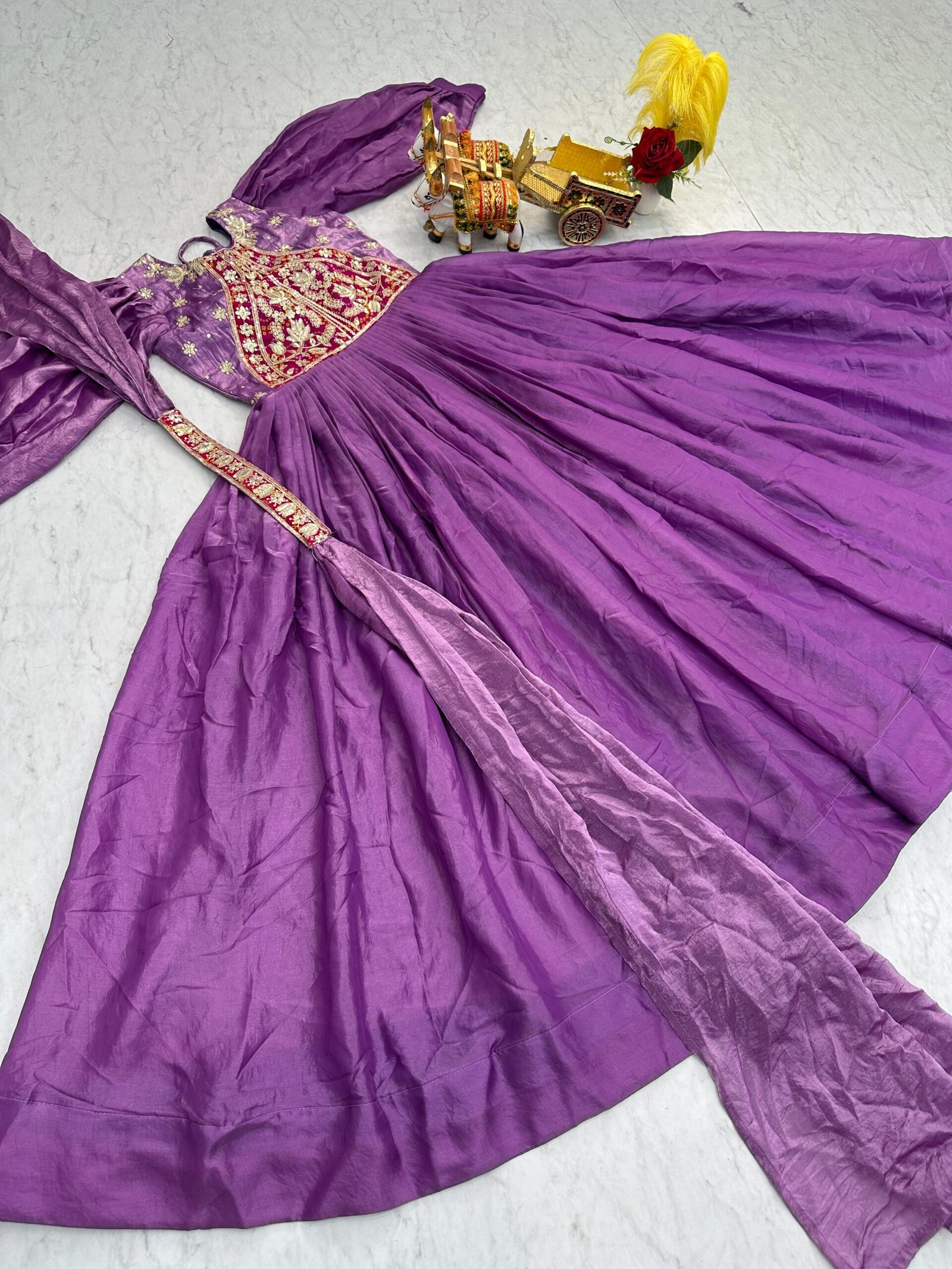 stitched Product code:- AK - 146 AK Creation is Launching New Festival Long Gown & Duptta - Image 2
