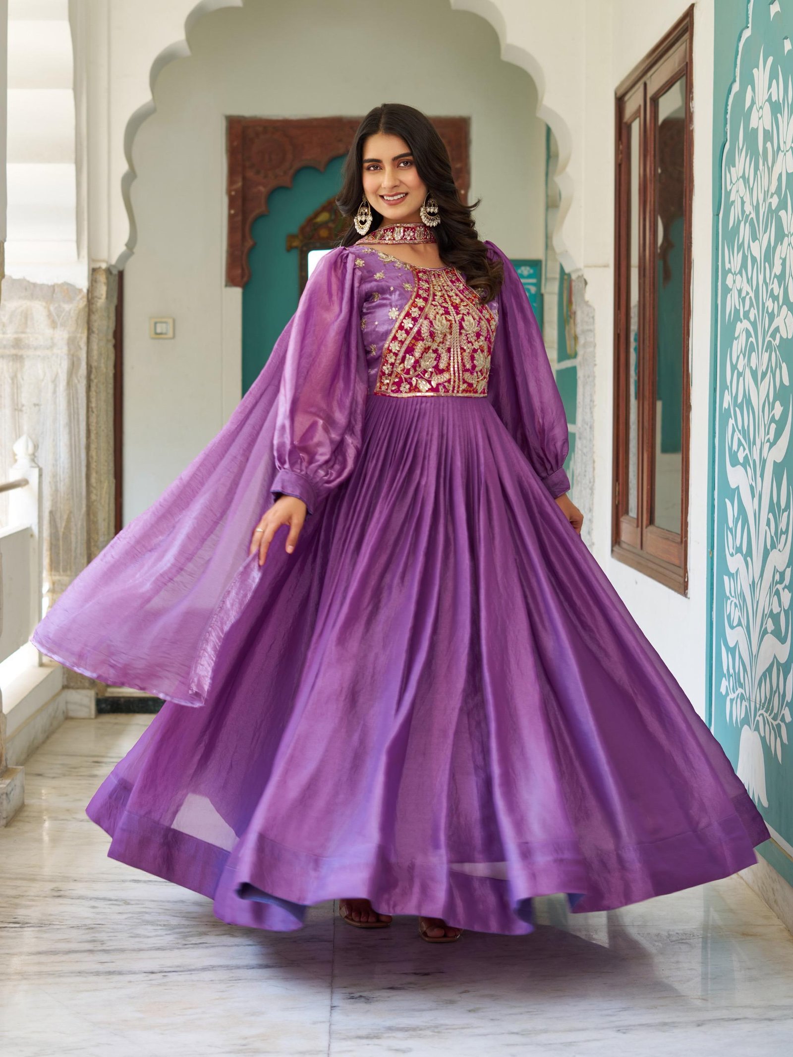 stitched Product code:- AK - 146 AK Creation is Launching New Festival Long Gown & Duptta