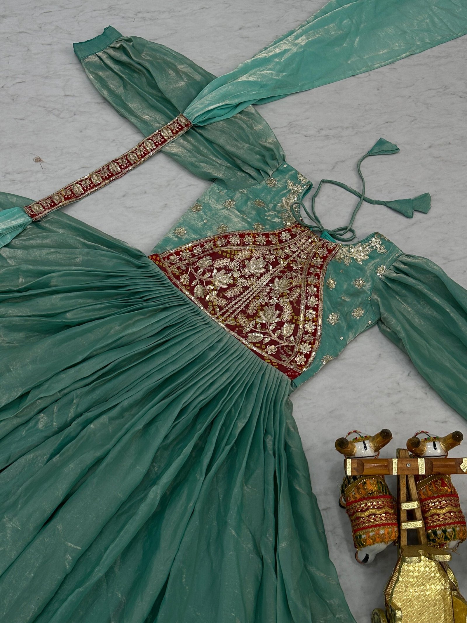stitched Product code:- AK - 146 AK Creation is Launching New Festival Long Gown & Duptta - Image 4