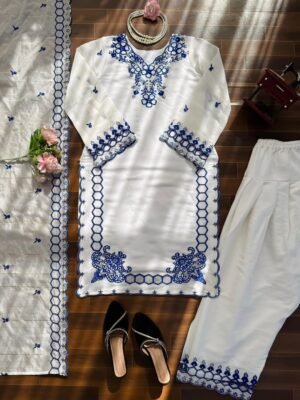 Alternative view of stitched Introducing the All-New 5000 Series – Premium Elegance, One Level Up  Style Code: 6018 Step into effortless charm with our exclusive 3-piece set – crafted for comfort, stitched with grace.