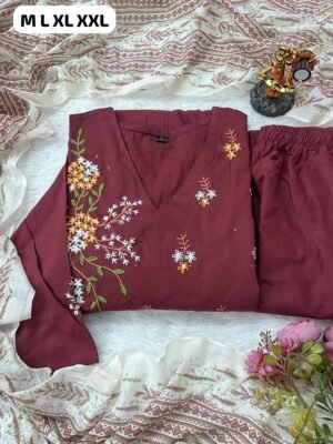 Alternative view of stitched Look Straight Out Of a Dreamy Movie Set as  you turn around and walk in this elegant flaired suit ! The perfect of traditional wear*    New CottoN Anarkali kurta set with Cotton Pant & Malmal Dupatta with tier pattern
