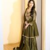 stitched Presenting New Designer Collection In French Crep Silk Top-Bottom And Dupatta Set Fully Stitched Ready To Wear