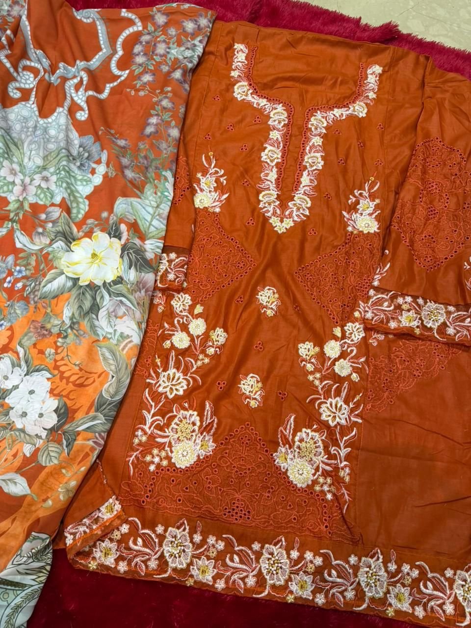 stitched MEHBOOB TEX NEW COLOUR OMBRE STARLET LAWN COLLECTION-26 D no- 1960,1961,1962 - Image 3