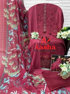Alternative view of semi stitched NEW LUNCH  BRAND NAME :-AASHA DESIGNER     *D NO:-1210ABCD*