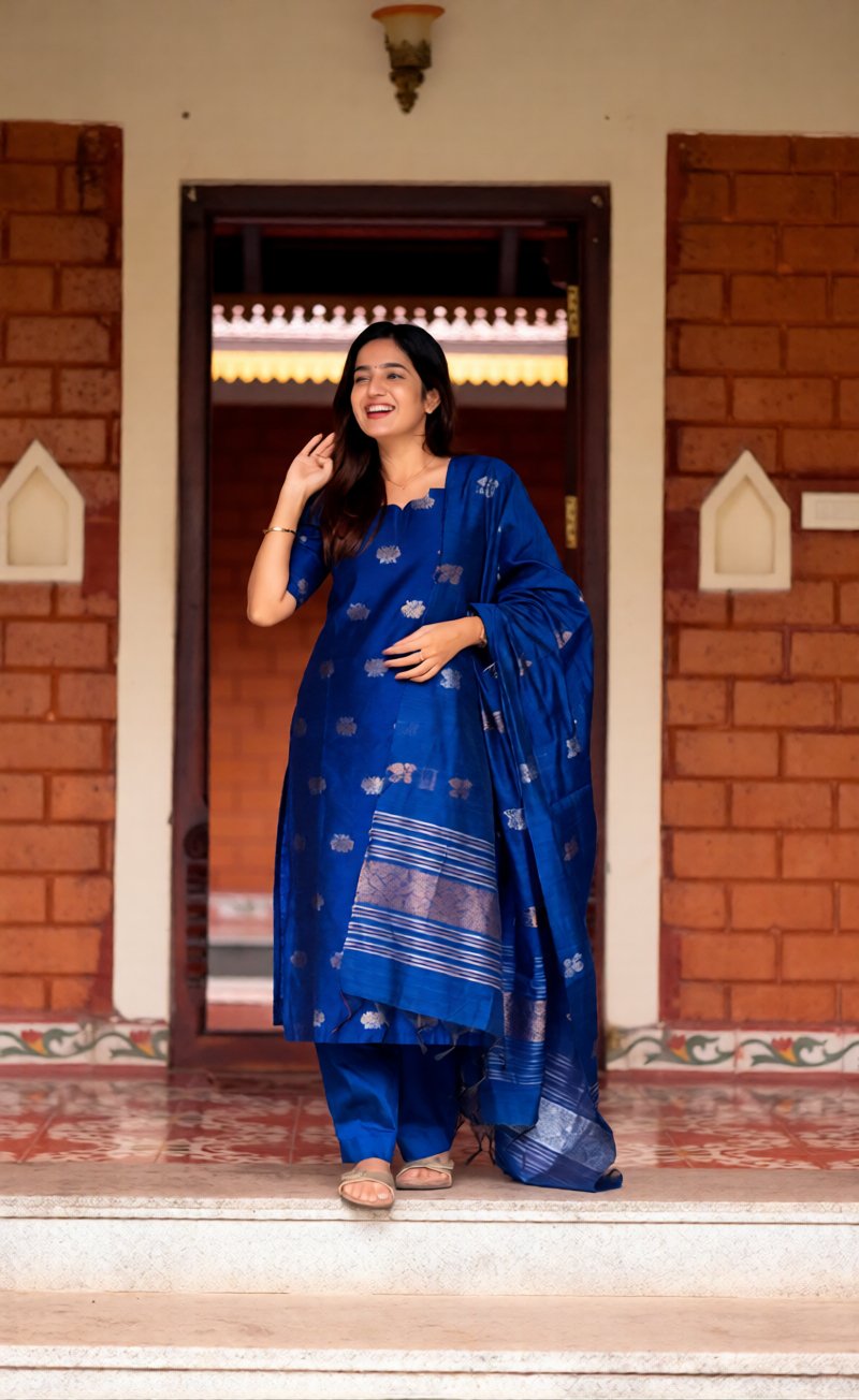 stitched LAZUKI FASHION Elegant Kanchi Cotton Fabric Calf Length Straight Kurta Set Lazuki fashion presents Gracefully modern, eternally classic — our Straight Kurta Set brings you the best of both worlds. Elevate your ethnic wardrobe with this beautifully designed Kurta Set that seamlessly combines tradition with modern elegance. - Image 3