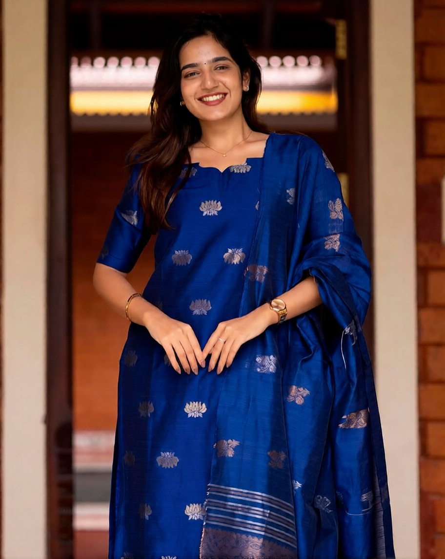 stitched LAZUKI FASHION Elegant Kanchi Cotton Fabric Calf Length Straight Kurta Set Lazuki fashion presents Gracefully modern, eternally classic — our Straight Kurta Set brings you the best of both worlds. Elevate your ethnic wardrobe with this beautifully designed Kurta Set that seamlessly combines tradition with modern elegance. - Image 4