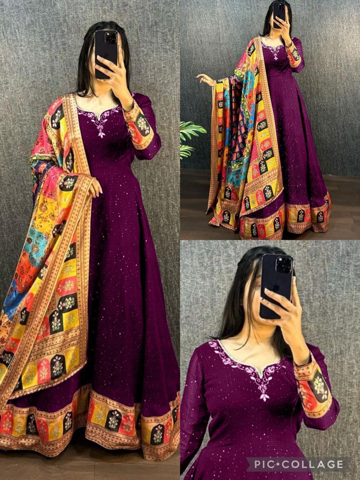 stitched MOX CREATION PRESENTING NEW ANARKALI DUPATTA FABRICS DETAIL - Image 4