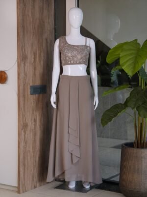 Alternative view of stitched MOHILYA ELITE STUDIO LLP  DESIGNER FUSION STYLE – LUXURY COLLECTION   Style Code: D.NO.-010