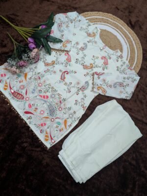 Alternative view of stitched SHIVAM COLLECTION PRESENT.....   WOMEN'S HEAVY CREPE SILK CO-ORD SET'S  SC1006