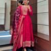 stitched NEW ARRIVALS SUMMER SPECIAL AKSHARA ANARKALI CODE:- AKSHARA   Anarkali Flared Kurti Pant Dupatta Set