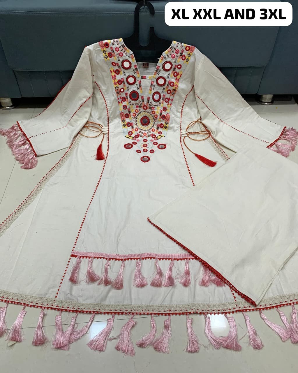 stitched Premium Quality Ready To Wear Showroom Finished Product The Perfect Match –Trendy & Comfortable Cord Set” 2-Piece Stylish Ensemble: Includes a well-fitted top and Cordinated bottom - Image 4