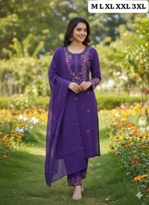 stitched Kurti with plazzo with dupatta  Step into timeless elegance with this exquisite  designed to make you stand out at any festive or celebratory occasion. Crafted from luxurious silk, the aline kurti set with dupatta features a graceful flare that flows beautifully, creating a regal and sophisticated look silhouette. The intricate detailing on the yoke adds a touch of traditional charm, while the soft cotton 60 60 fabric ensures all-day comfort.
