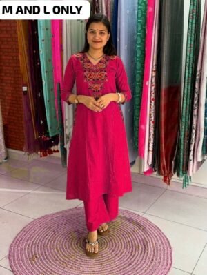 stitched RESENTING EXCLUSIVE COLLECTION IN NEW PATTERN  Featuring Beautiful Suit Sets in Soft Tesla Slub Top With Plazzo, it is beautifully decorated with Multi thread work desgins