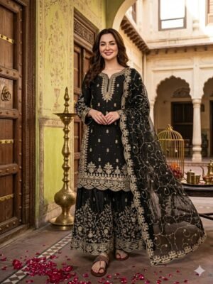 stitched 4 PCS SET RATE:-1099 SINGLE PIECE RATE:-1299    PREMIUM DESIGNER READYMADE TOP PLAZZO COLLECTIONS