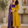stitched SHIVAM COLLECTION PRESENT.....   WOMEN'S PURE VISCOSE MUL CHANDERI KURTA SETS  LAVYA