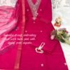 stitched Elevate your ethnic wardrobe with our stunning Muslin Silk Ensemble. Perfectly crafted with intricate hand-embroidery and delicate french knots, this set is designed to make you the center of attention at any festive occasion!
