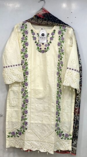 Alternative view of stitched Kurti with pent&  fancy Duptta  D.No. 2727 Description