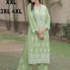 stitched AK 419 Premium Reyon cotton Top with beautiful chikankari work on yoke & Reyon pent