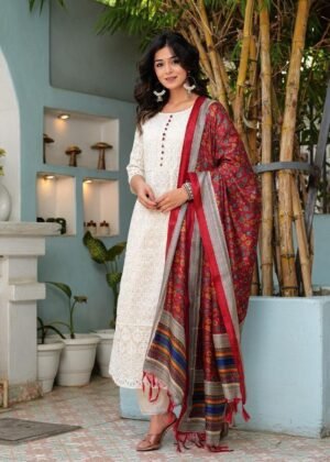 stitched Trust our new arrivals classic comfortable chikankari cotton sets in the most beautiful two summer colors
