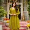 stitched SHIVAM COLLECTION PRESENT.....   WOMEN'S PURE VISCOSE MAL CHANDERI KURTA SET'S  SAHIBA