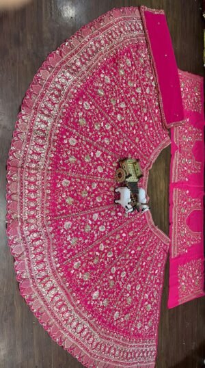 Alternative view of semi stitched AK Launching 4 meter flared Fox Georgette Sequins Embroidered Work Lehenga, Exceptional Quality with Can-Can and Canvas Layers, A Perfect Fusion of Glamour and Comfort  D.No=AK-1699