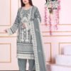 stitched AK-QASR D. NO  226 Readymade Georgette Collection  HEAVY FOX GEORGETTE WITH EMBROIDERY WORK AND HAND-KHATLI WORK