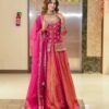 stitched AK-Series  New Designer Party Top Lehenga & Dupatta Set