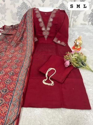 stitched Upgrade your ethnic wardrobe with this beautiful and comfortable outfit, perfect for everyday elegance or festive wear.